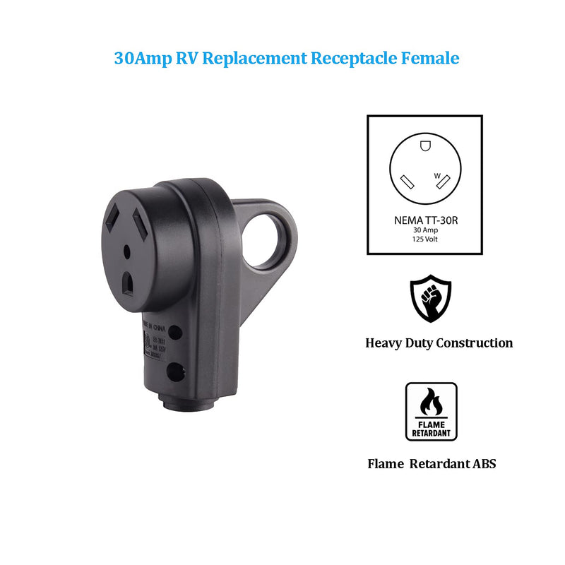 30 AMP RV Replacement Female Plug - 310R