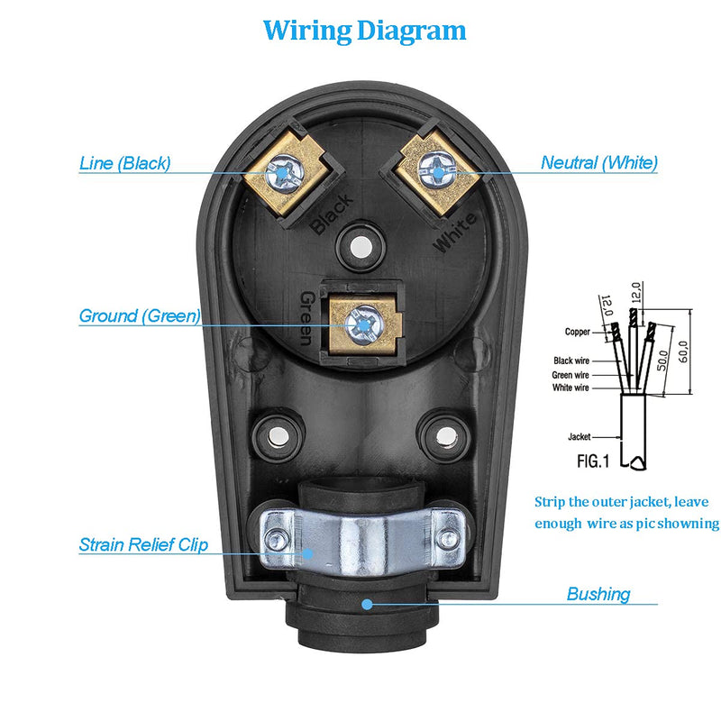 30 AMP RV Replacement Female Plug - 310R