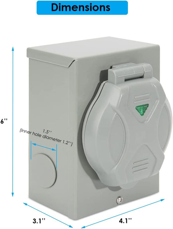 50 Amp Generator Inlet Box-RM50PB